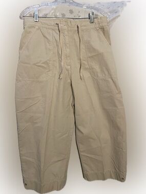 Erika Light Khaki Drawstring Chinos NWOT